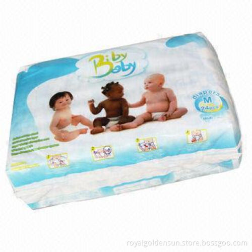 Baby diapers with very soft topsheet and pretty good absorption, exporting all around the world
